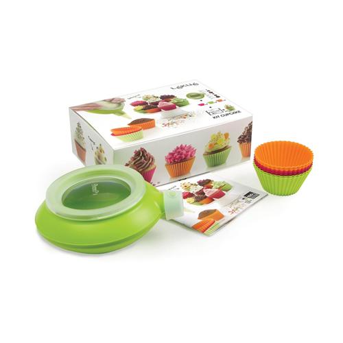 Lékué - Kit Cupcake - 6 Moules + Poche à Douille